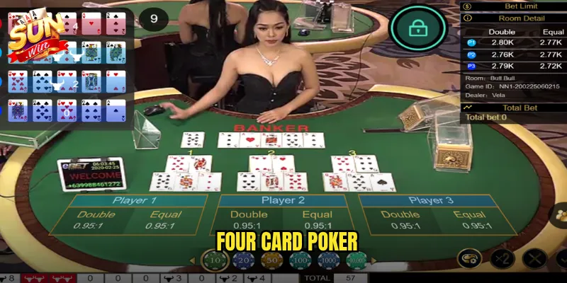 Sunwin Four Card Poker - Thách thức dealer với bốn lá bài may mắn 1 Four Card Poker